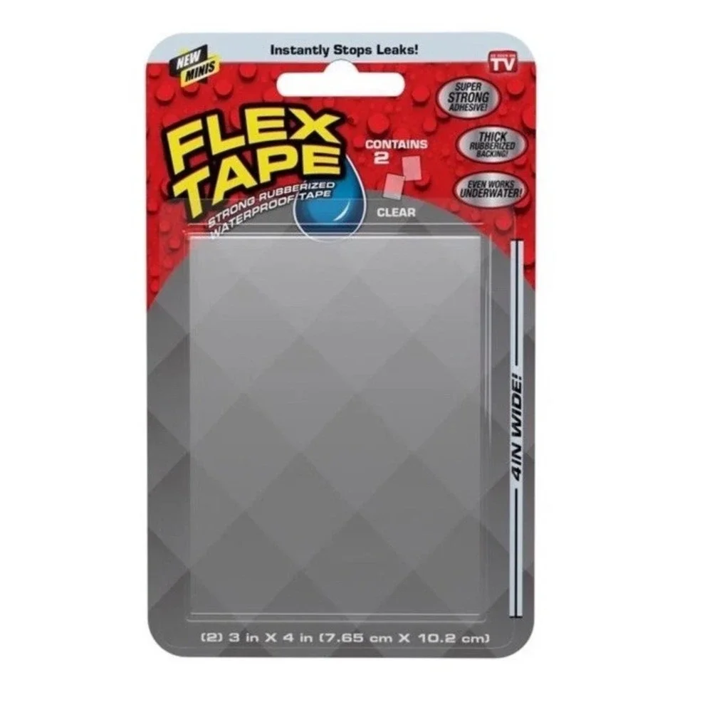 5 Packs Flex Tape Clear Adhesive Tape Waterproof Repair Patch‎ 2 Per Pack New